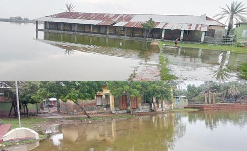 লোনা পানিতে থৈ থৈ কাকবাসিয়া বঙ্গবন্ধু হাইস্কুল, প্রতিকারের দাবী