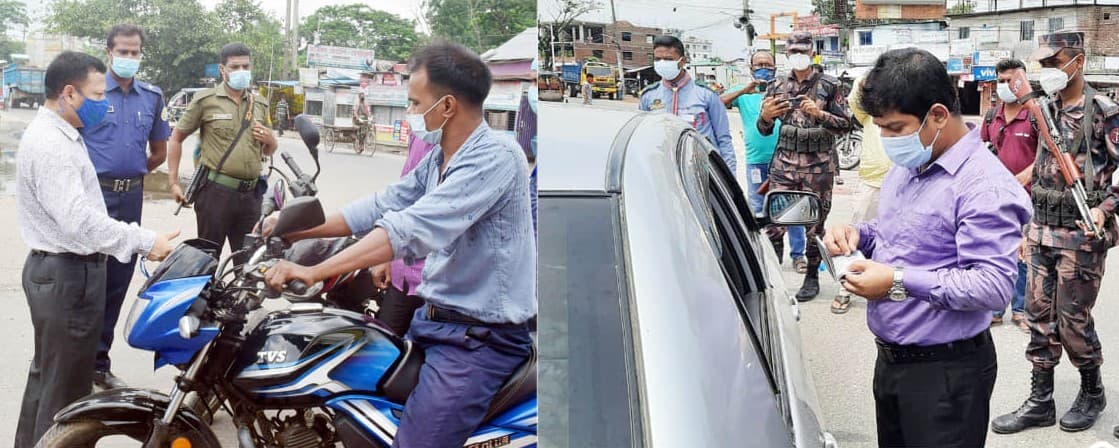 বরিশালে মোবাইল কোর্টের অভিযানে পুলিশের মোটরসাইকেল জব্দ