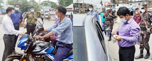 বরিশালে মোবাইল কোর্টের অভিযানে পুলিশের মোটরসাইকেল জব্দ