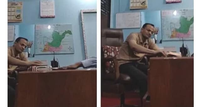 থানায় বসে খামে ভরা ‘ঘুস’ নিলেন ওসি, ভিডিও ফাঁস