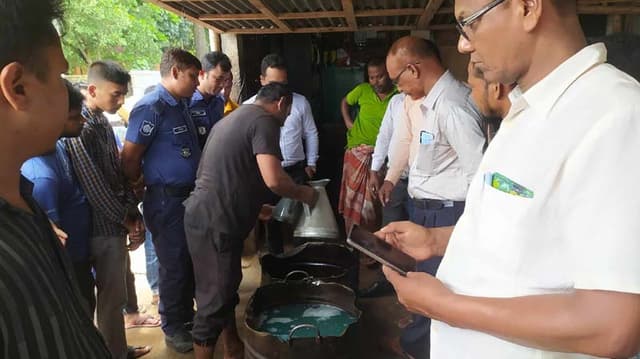 পরিমাপে কম ও ভেজাল খাদ্য রাখায় ঠাকুরগাঁওয়ে ২ প্রতিষ্ঠানকে জরিমানা