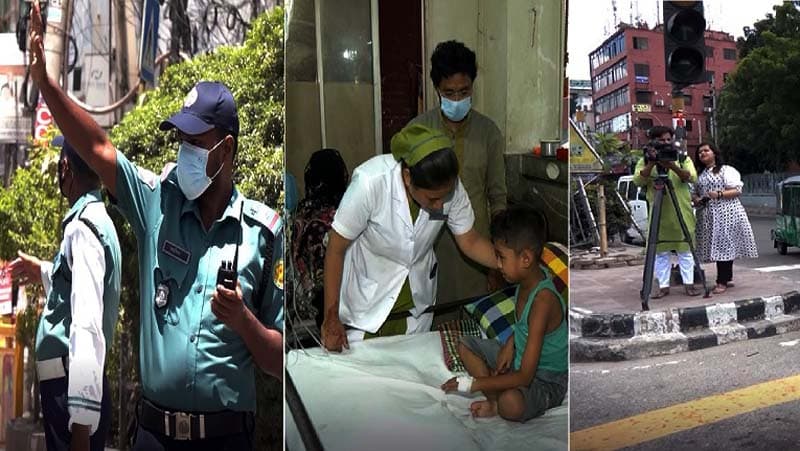 কাজের মাঝেই ঈদের আনন্দ তাদের