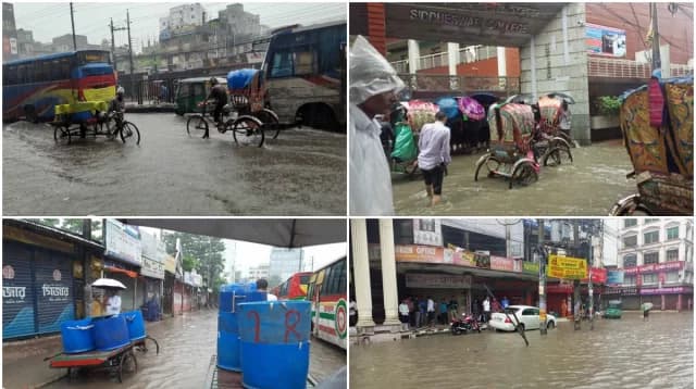 ছুটির সকালে রাজধানীতে ঝুম বৃষ্টি