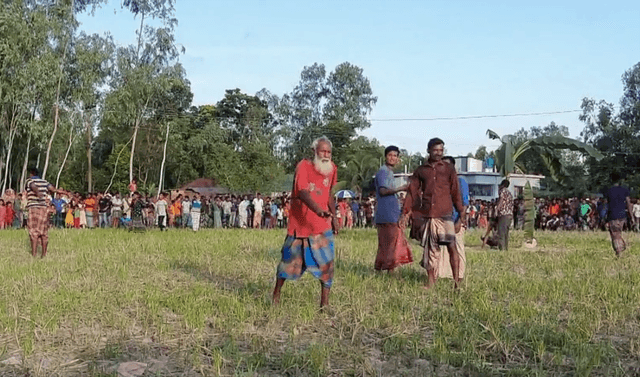 কাদিপুর গ্রামে অনুষ্ঠিত হলো ঐতিহ্যবাহী পাতা খেলা