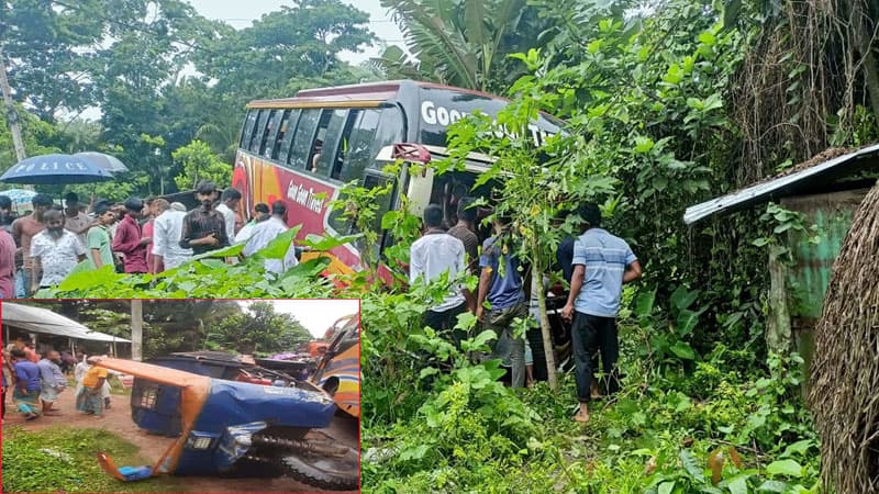 বরিশালে বাস-ট্রলির মুখোমুখি সংঘর্ষে ৩জন নিহত, আহত ৩