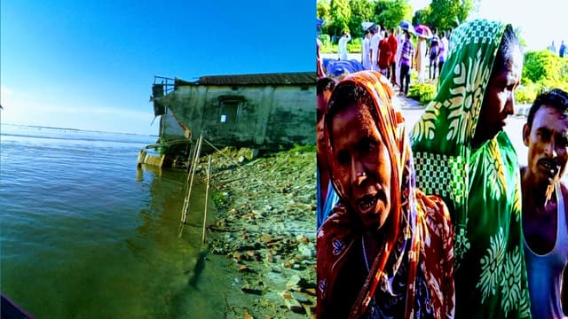 সরাইলে নদী ভাঙনে মেঘনা তীরের মানুষ দিশেহারা