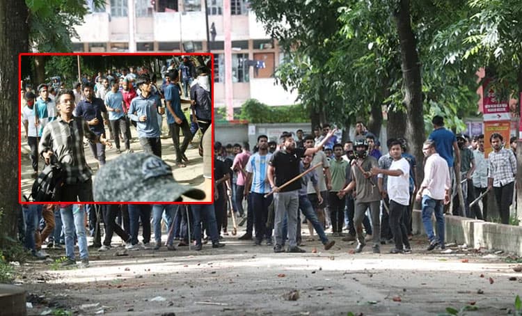 আন্দোলনকারীদের ধাওয়ায় পিছু হটলো পুলিশ-ছাত্রলীগ