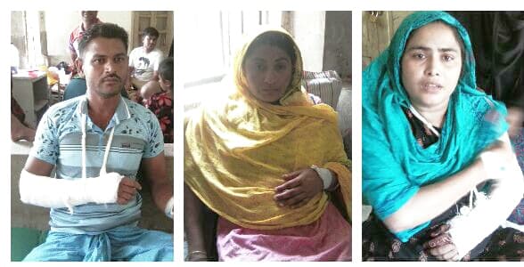 হিজলায় বড় ভাইয়ের তান্ডবে বোন ও ভগ্নিপতি আহত