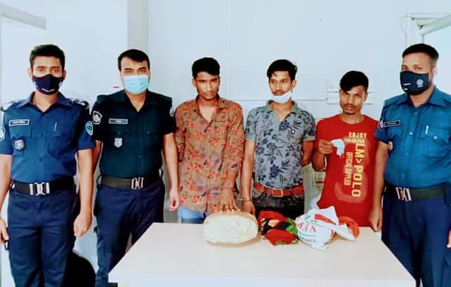 সরাইলে গাঁজাসহ তিন জন মাদক ব্যবসায়ী গ্রেফতার