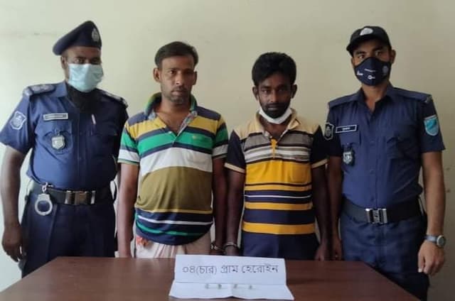 গোয়ালন্দে হেরোইনসহ ২ মাদক কারবারি গ্রেপ্তার