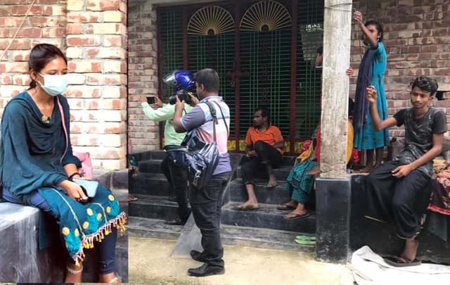 বিয়ের দাবীতে হিন্দু যুবকের বাড়িতে মুসলিম যুবতীর অবস্থান