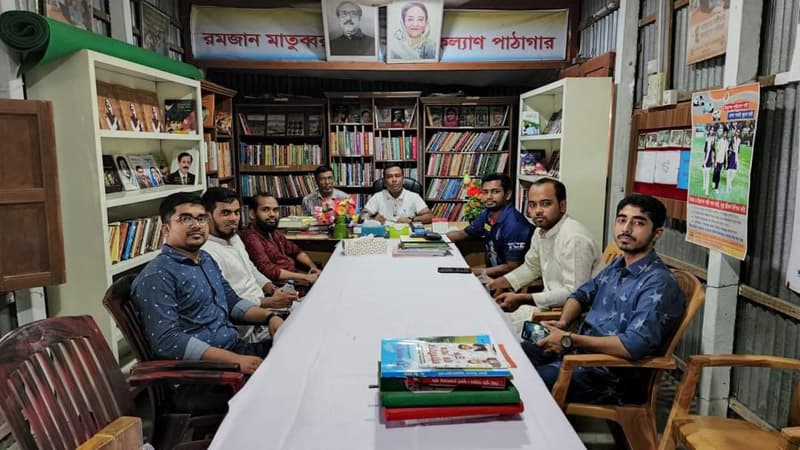 রমজান মাতব্বর পাড়া সমাজকল্যাণ পাঠাগার পরিদর্শনে ইউএনও