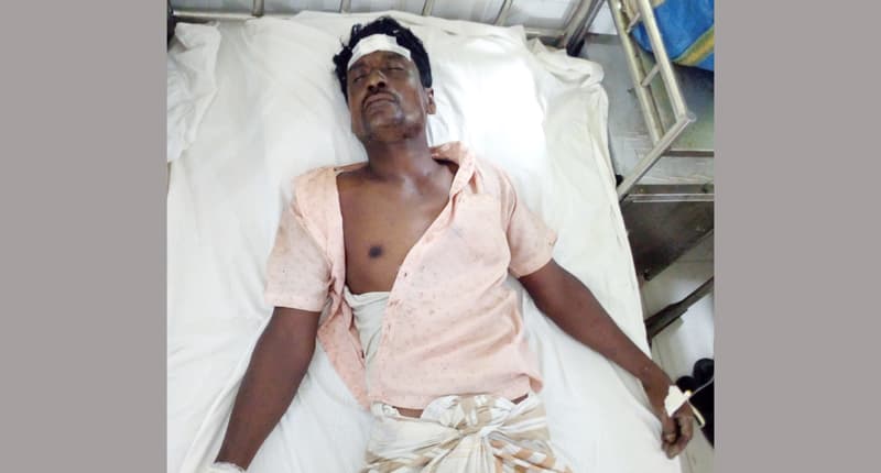 ধামইরহাটে মামলার বাদীকে বেধড়ক পিটুনি