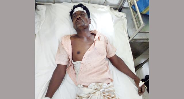 ধামইরহাটে মামলার বাদীকে বেধড়ক পিটুনি