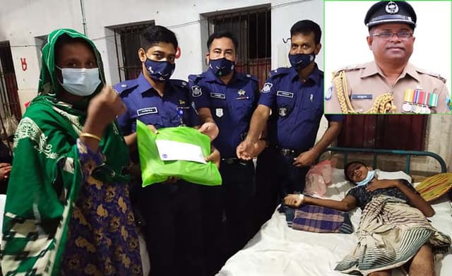 নির্যাতিত সেই শিশু সিহাবের পাশে এসপি আবদুল মান্নান
