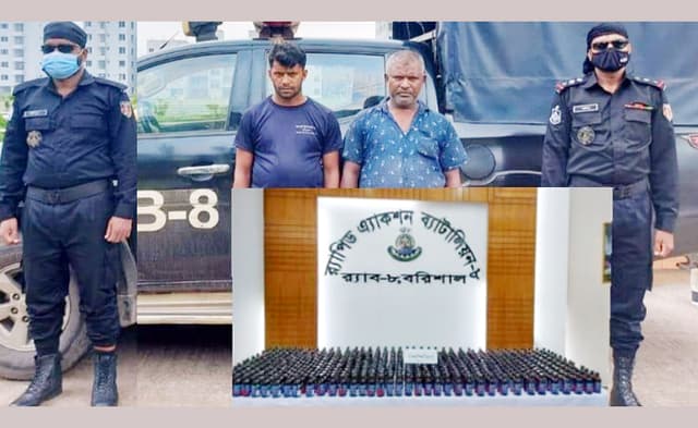বরিশালে আমভর্তি ট্রাক থেকে ফেন্সিডিলসহ গ্রেফতার-২