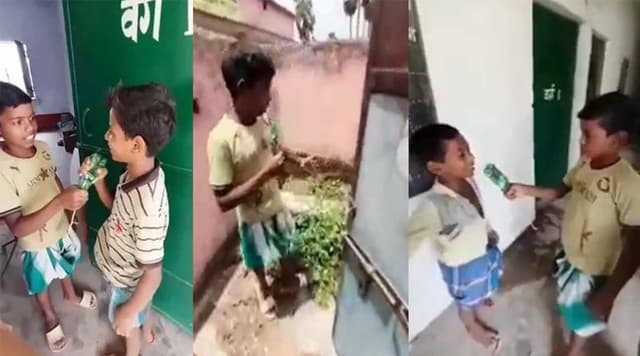 স্কুলের বেহাল দশা তুলে ধরল খুদে সাংবাদিক, ভাইরাল