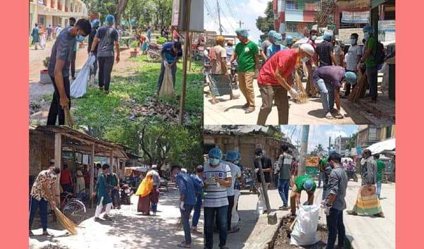 ভূরুঙ্গামারীতে পরিস্কার পরিচ্ছন্নতা অভিযান