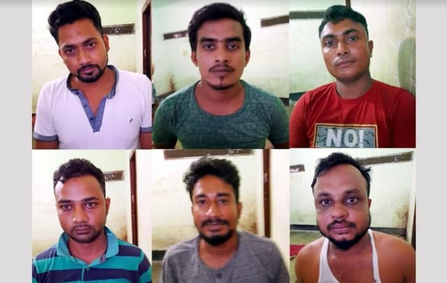 অস্ত্রের মুখে জিম্মি করে চাঁদা আদায়, গ্রেপ্তার ৬