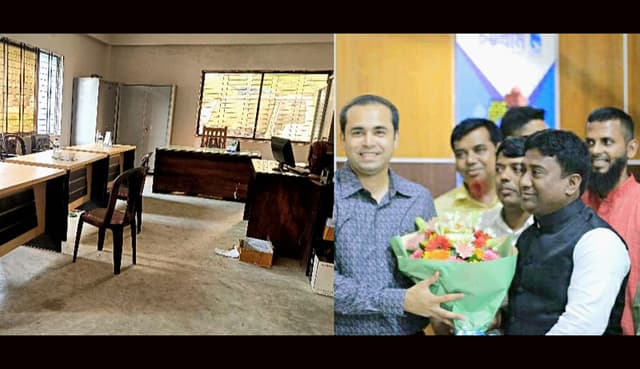 পৌর দপ্তর খালি রেখেই মেয়রের শপথ অনুষ্ঠানে কর্মকর্তা কর্মচারীরা