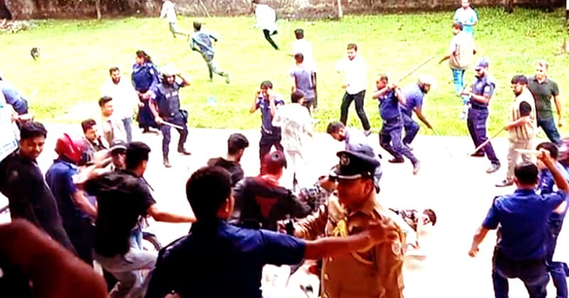 বরগুনায় শোক দিবসের অনুষ্ঠানে ছাত্রলীগের দুই গ্রুপের সংঘর্ষ