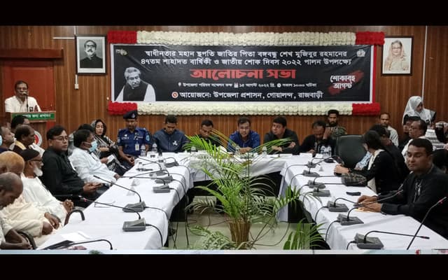 গোয়ালন্দে নানা আয়োজনে বঙ্গবন্ধুর ৪৭তম শাহাদাত বার্ষিকী পালিত