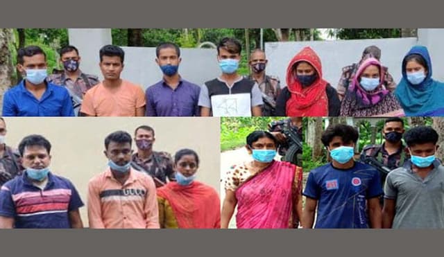 মহেশপুর সীমান্তে ১৫ অবৈধ অনুপ্রবেশকারী আটক