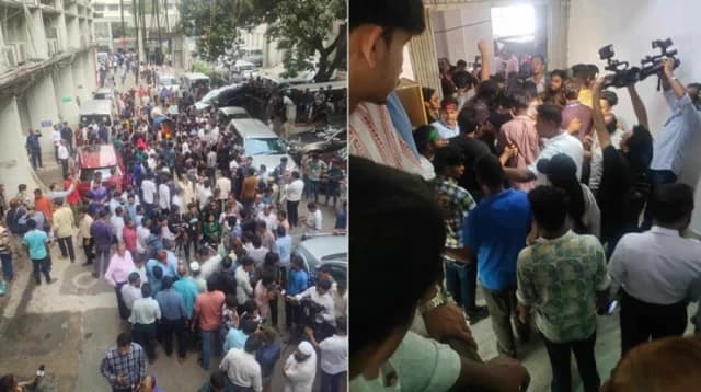 সচিবালয়ে ঢুকে এইচএসসি পরীক্ষার্থীদের বিক্ষোভ