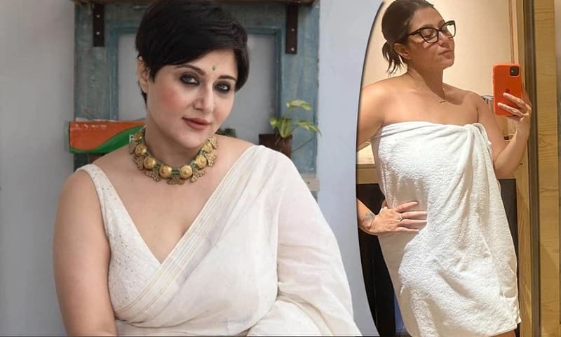 ধবধবে সাদা তোয়ালে জড়িয়ে স্বস্তিকার ছবি প্রকাশ, কটাক্ষ!