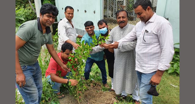 তৃতীয় দফায় গোয়ালন্দ বন্ধুসভার ২২০ টি ফলদ গাছ রোপন