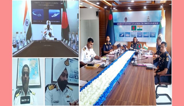 বাংলাদেশ ও ভারতীয় কোস্ট গার্ডের কমান্ডার পর্যায়ে বৈঠক অনুষ্ঠিত