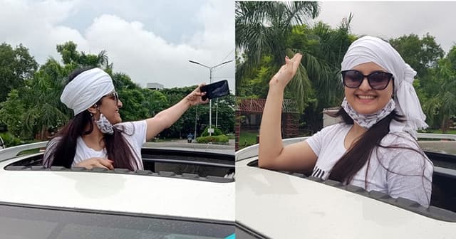 মুক্তি পেয়ে হাত তুলে শুভেচ্ছা জানালেন পরীমণি