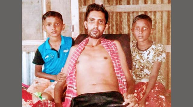 ক্যান্সার আক্রান্ত দু-সন্তানের বাবা জাহিদ বাঁচতে চায়