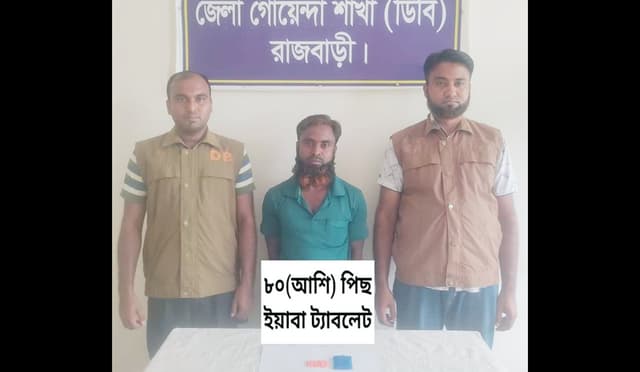 খানখানাপুরে ডিবির অভিযানে ইয়াবাসহ গ্রেপ্তার ১