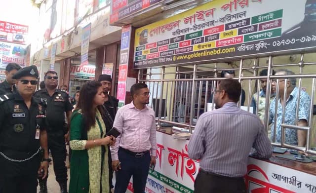 বরিশালে সাকুরা-গ্রীন লাইনসহ ৬ কাউন্টারে ভ্রাম্যমান আদালতের জরিমানা