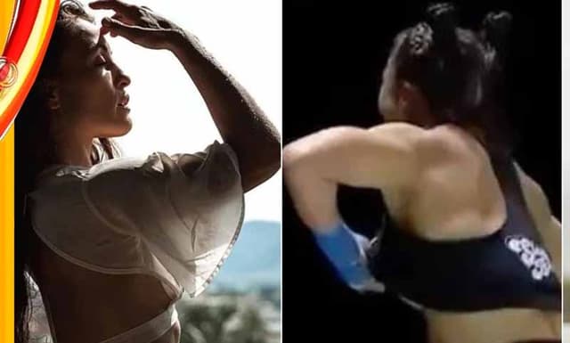 জয়ের আনন্দে ঊর্ধ্বাঙ্গ নগ্ন করলেন নারী বক্সার!