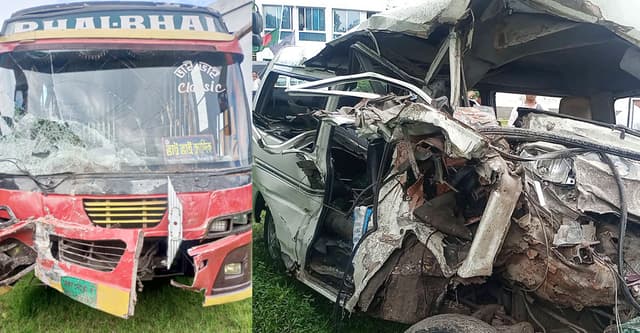 বাস-অ্যাম্বুলেন্স সংঘর্ষে নবজাতকসহ নিহত ৩