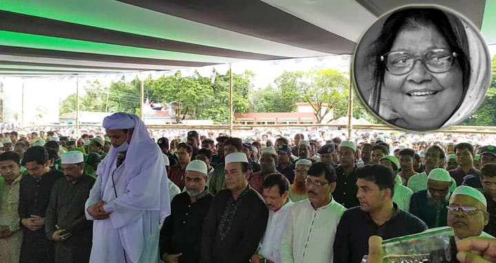 সাজেদা চৌধুরীর প্রথম জানাজা সম্পন্ন