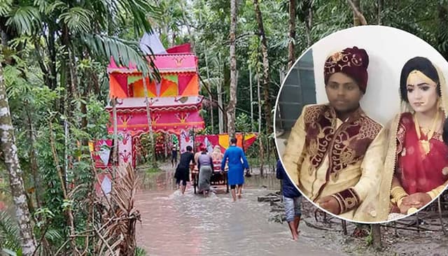 নিন্মাঞ্চল প্লাবিত, মাদ্রাসায় বিয়ে!