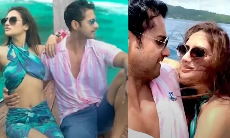 নৌকার উপরে খুল্লমখুল্লা রোম‍্যান্স নুসরতের