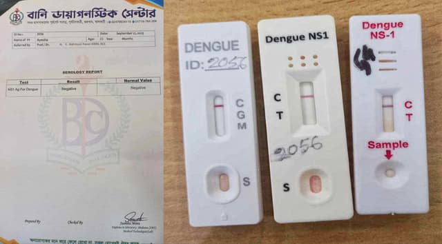 রাজাপুরে ডায়াগনষ্টিক সেন্টারে ভুল রিপোর্টে জ্বরের রোগীকে দিলো ডেঙ্গু পজেটিভ