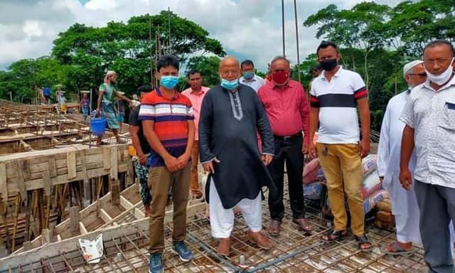 সৈয়দ আবুল হোসেন একাডেমীর চারতলা ভবনের ছাদ ঢালাই শুরু