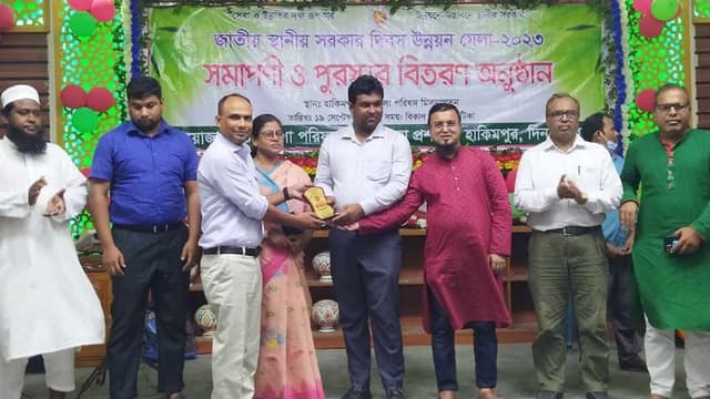 হিলিতে উন্নয়ন মেলা সমাপ্ত, প্রথম স্থান অর্জন করলো উপজেলা কৃষি অফিস