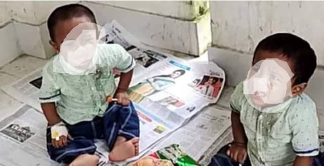 ঝালকাঠিতে অসুস্থ দুই শিশুকে রাস্তায় ফেলে গেলেন মা !