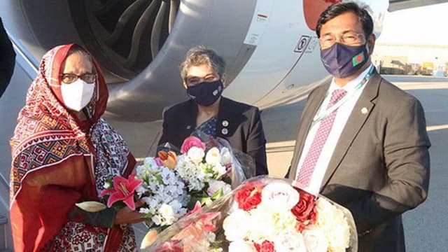 নিউইয়র্কে পৌঁছেছেন প্রধানমন্ত্রী