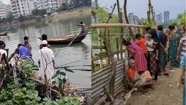 গুলশান লেকে যাত্রীবাহি নৌকা ডুবি