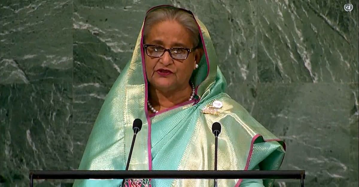 বিশ্বে অস্ত্র প্রতিযোগিতা, যুদ্ধ ও নিষেধাজ্ঞা বন্ধের আহ্বান প্রধানমন্ত্রীর