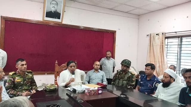 ঝালকাঠিতে শারদীয় দুর্গাপূজা উপলক্ষে প্রস্তুতিমূলক সভা