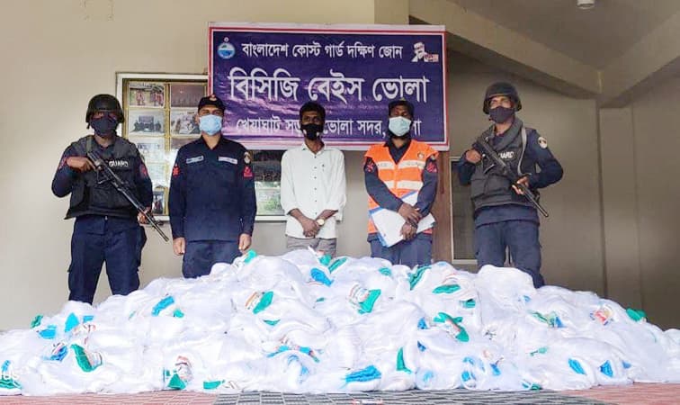 মেহেন্দিগঞ্জে ৫০ লাখ মিটার কারেন্ট জাল জব্দ