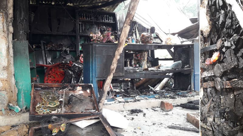 ধামইরহাটে দোকানে আগুন দিল দূর্বৃত্তরা